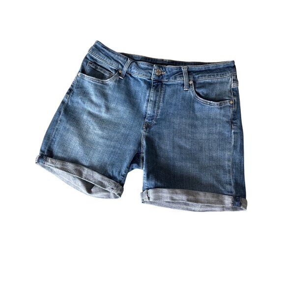 Mavi Womens‎ Pixie Denim Jean Shorts Stretch Cuffed Hem Size 30 Mid Wash - Picture 1 of 9